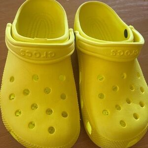 CROCS Kids Classic Clog in Yellow